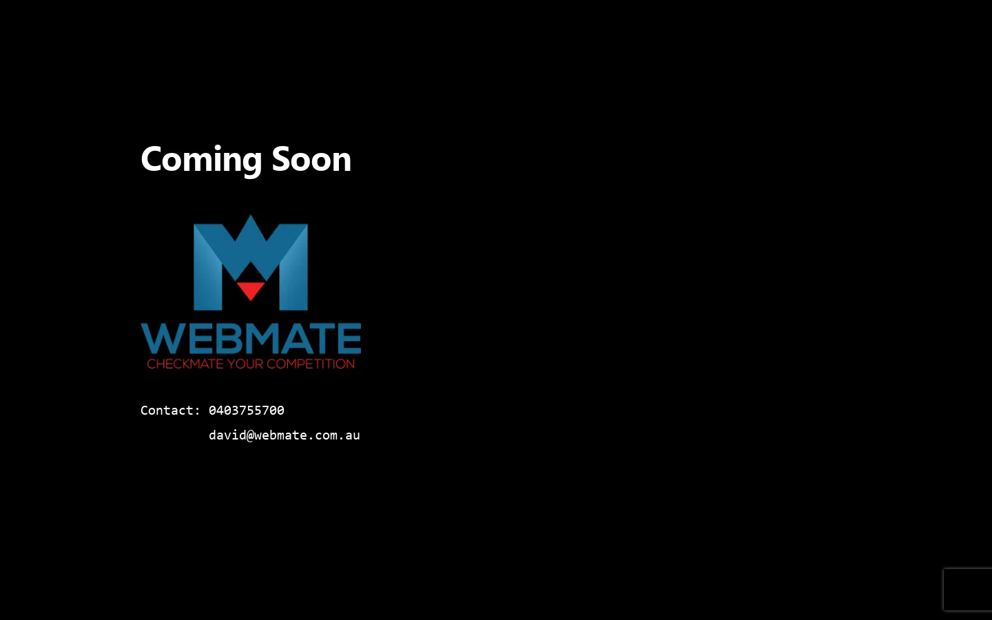 Coming Soon · Homepage screenshot