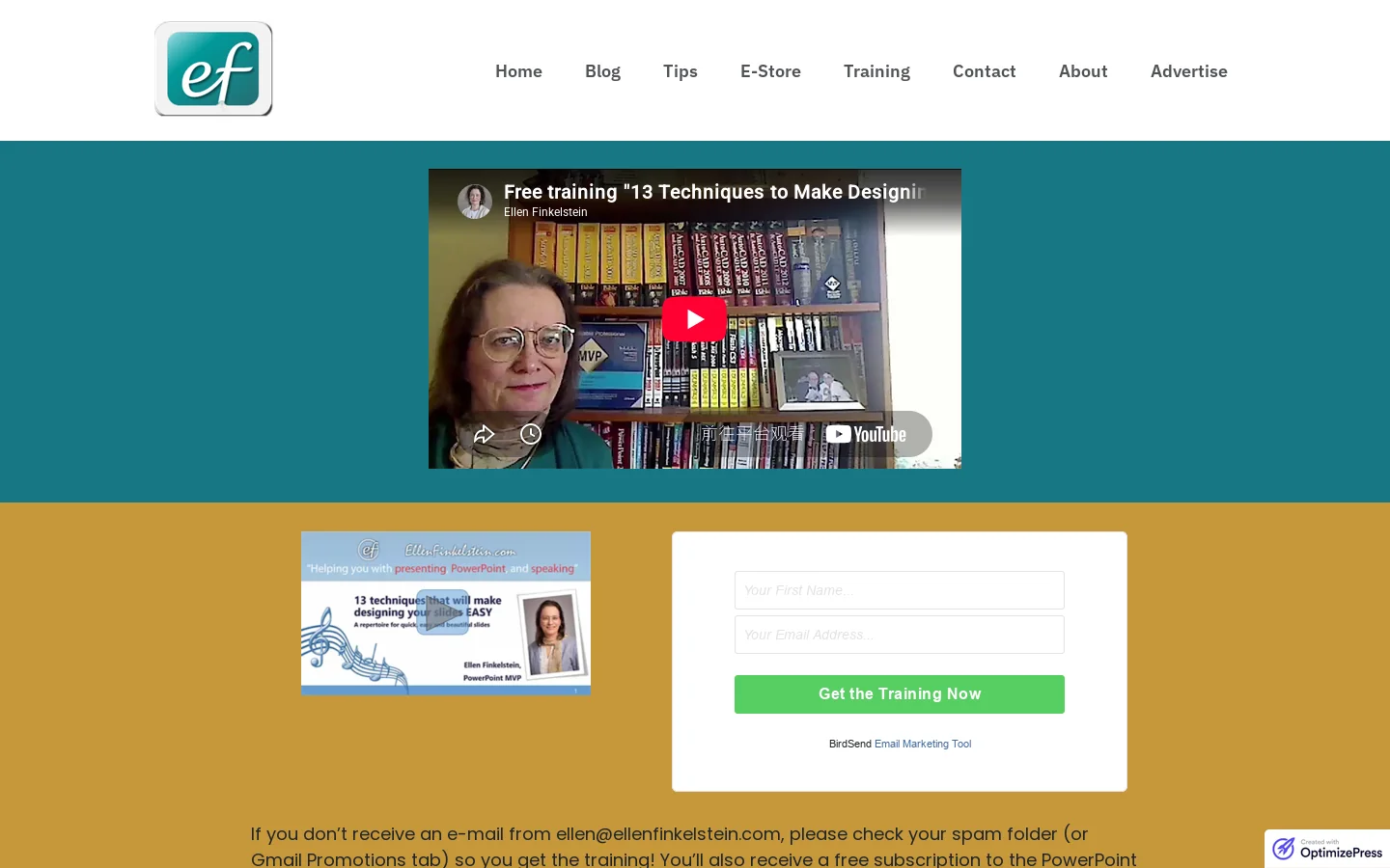 Ellen Finkelstein Homepage screenshot