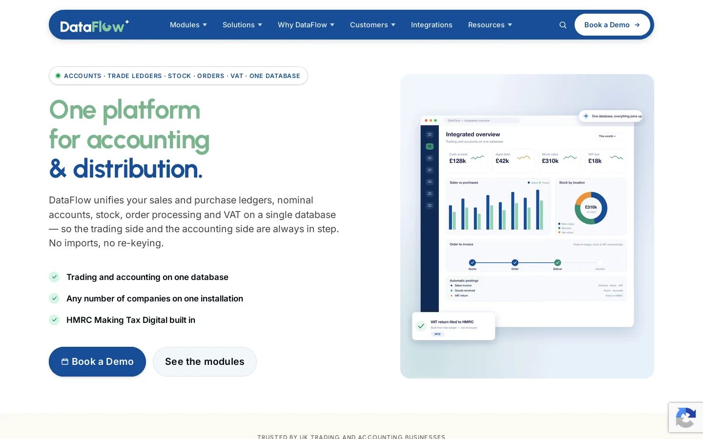 DataFlow Homepage screenshot