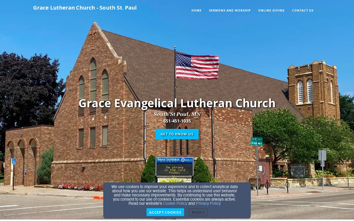 Home Page - Grace Lutheran Church Homepage screenshot