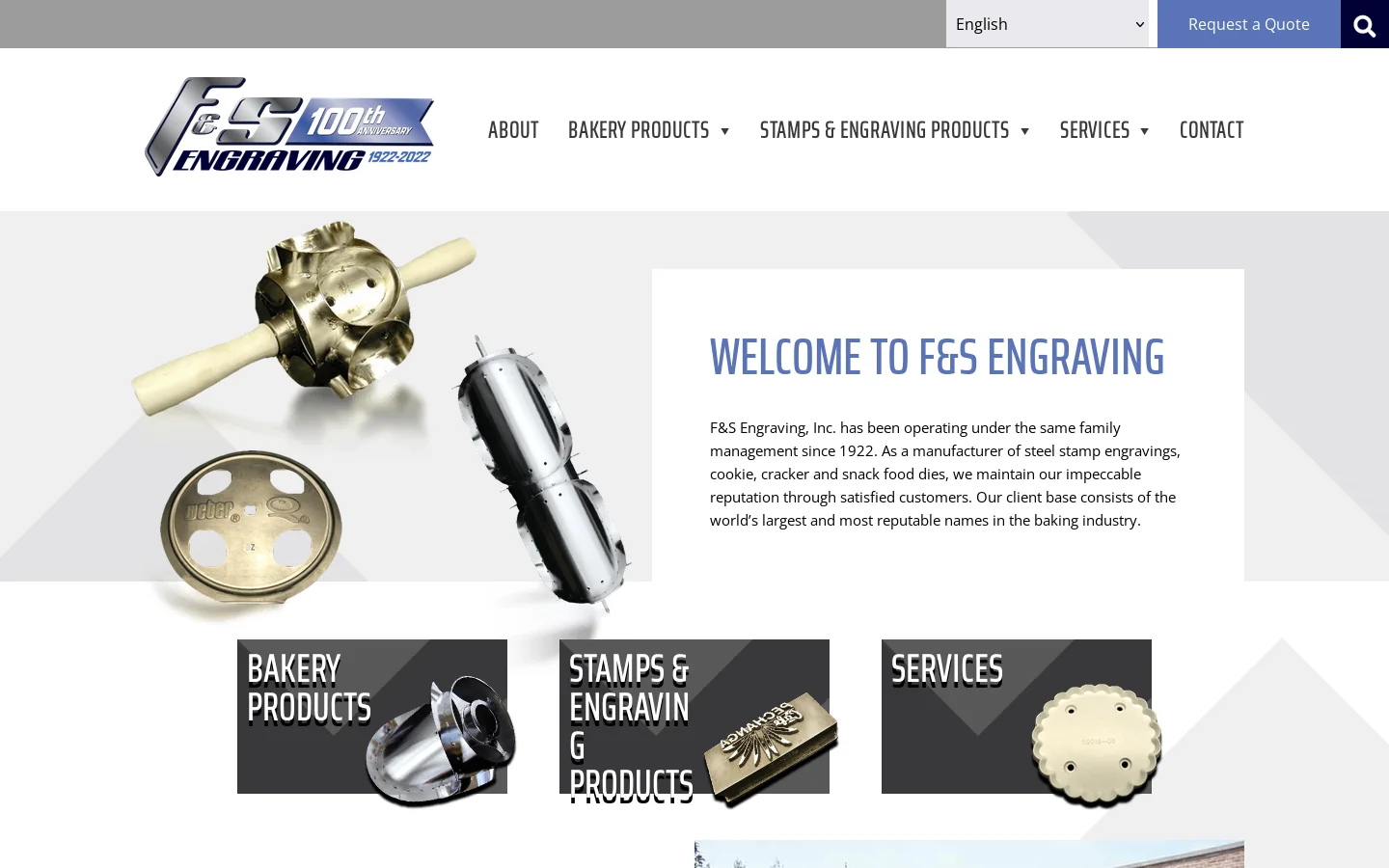 Welcome to F&S Engraving - F&S Engraving Homepage screenshot
