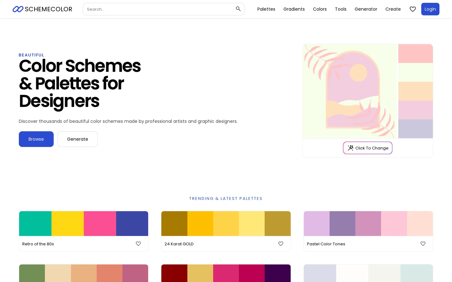 SchemeColor.com Homepage screenshot