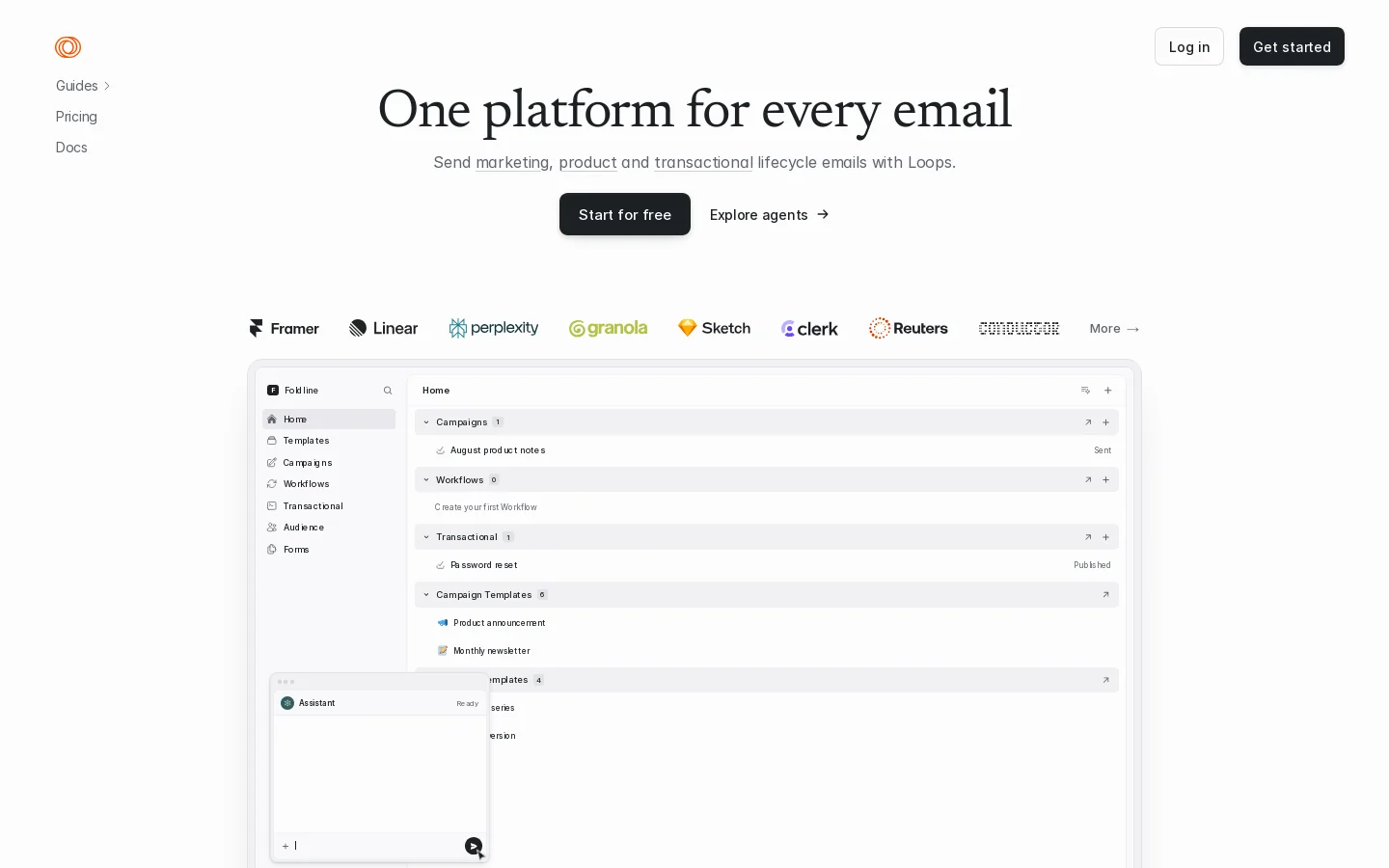 Loops Homepage screenshot