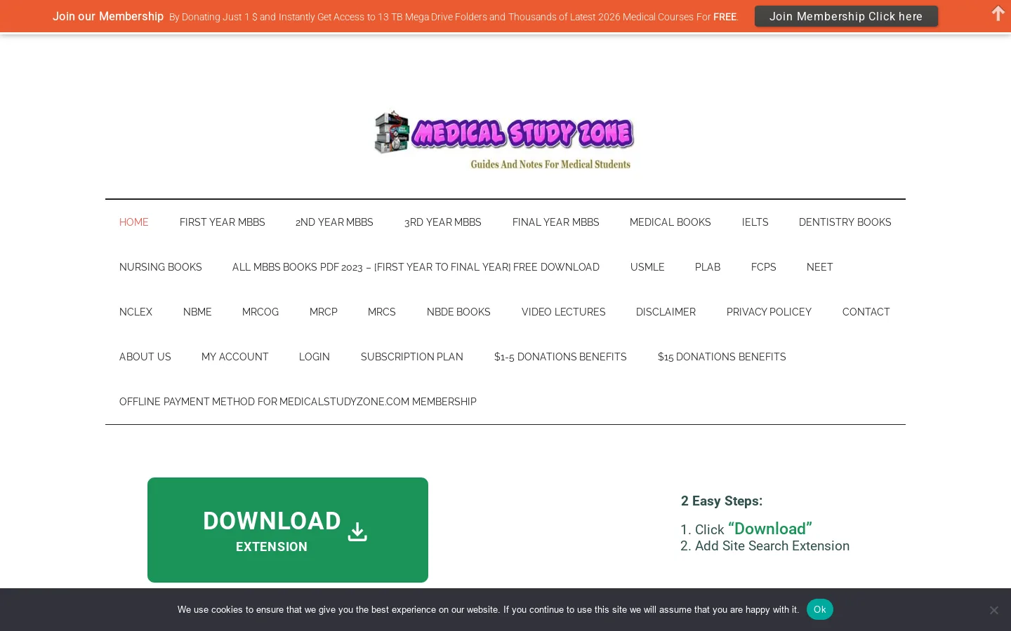 Medical Study Zone Homepage screenshot