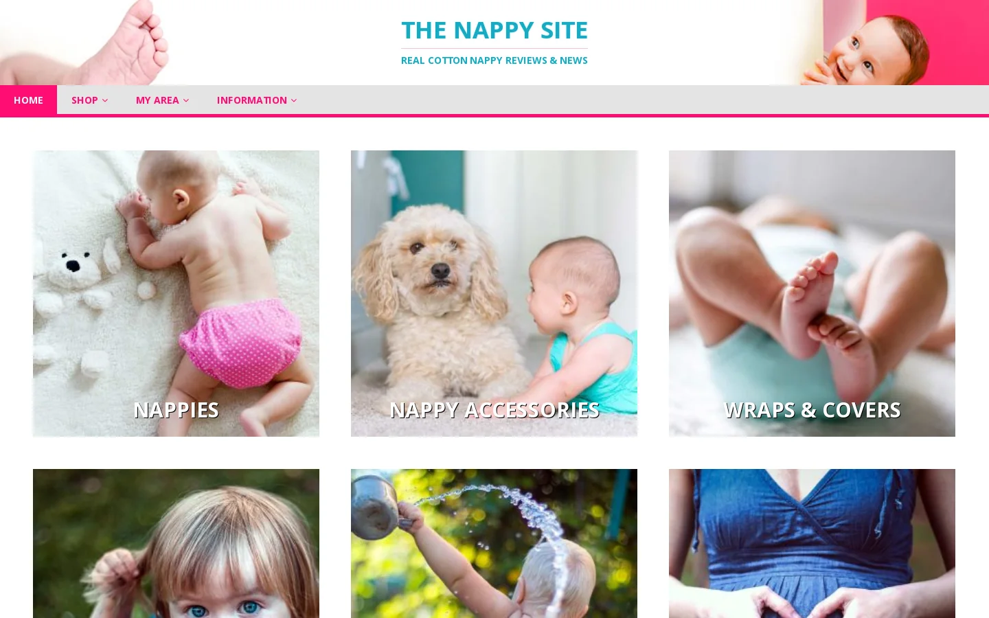 The Nappy Site Homepage screenshot