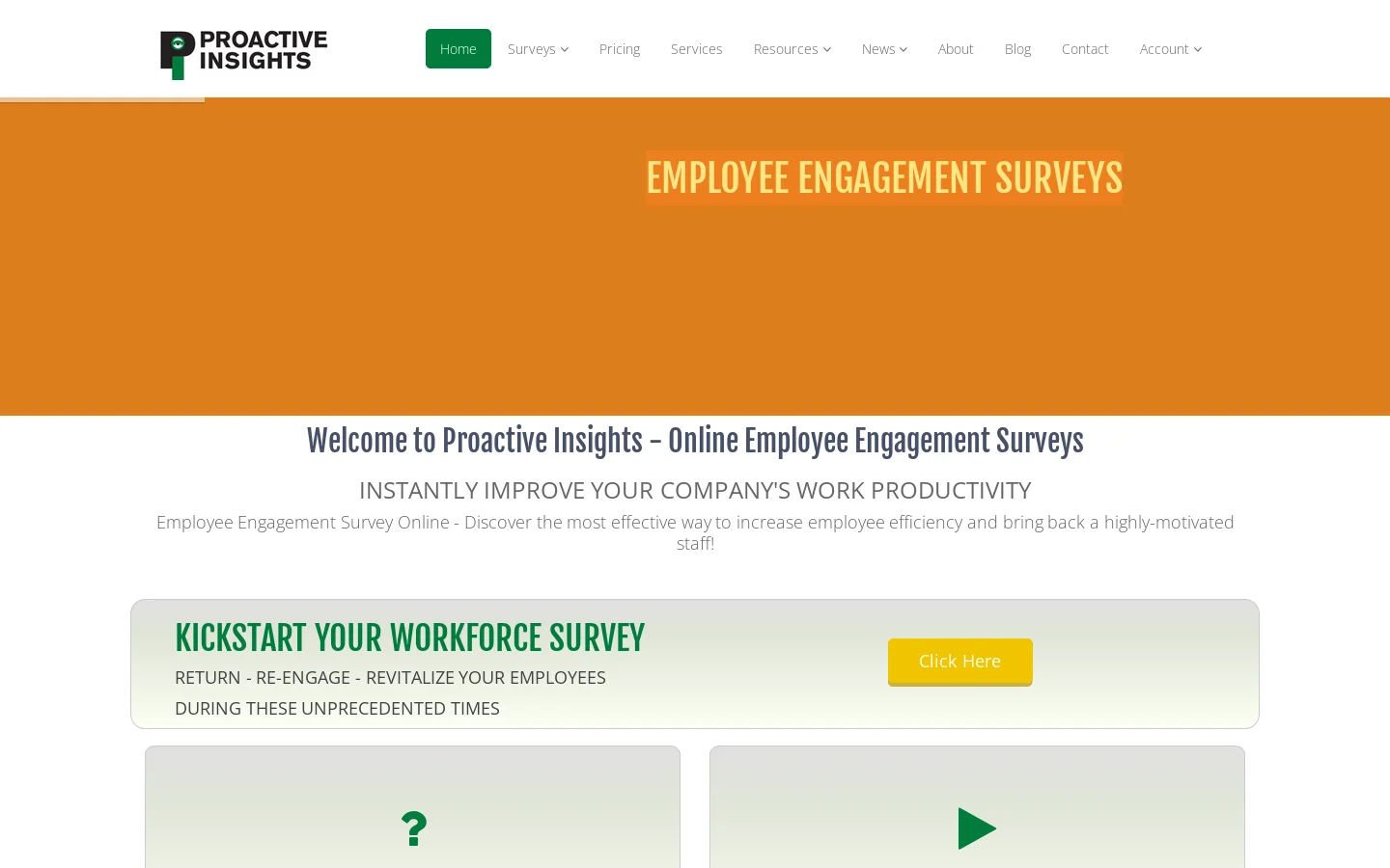 Proactive Insights Homepage screenshot