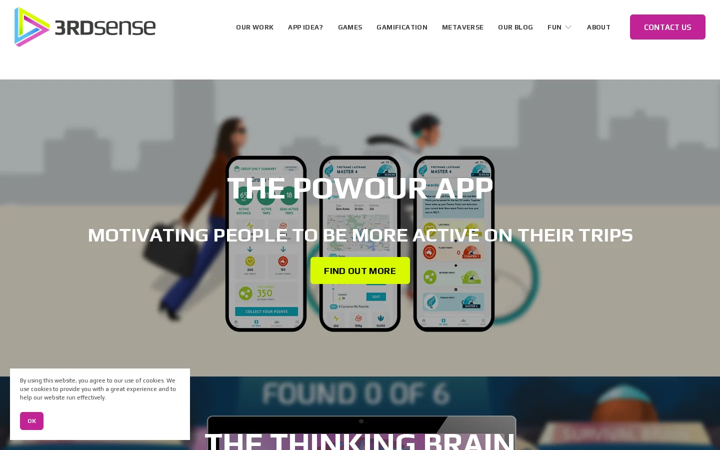 3RD SENSE Homepage screenshot