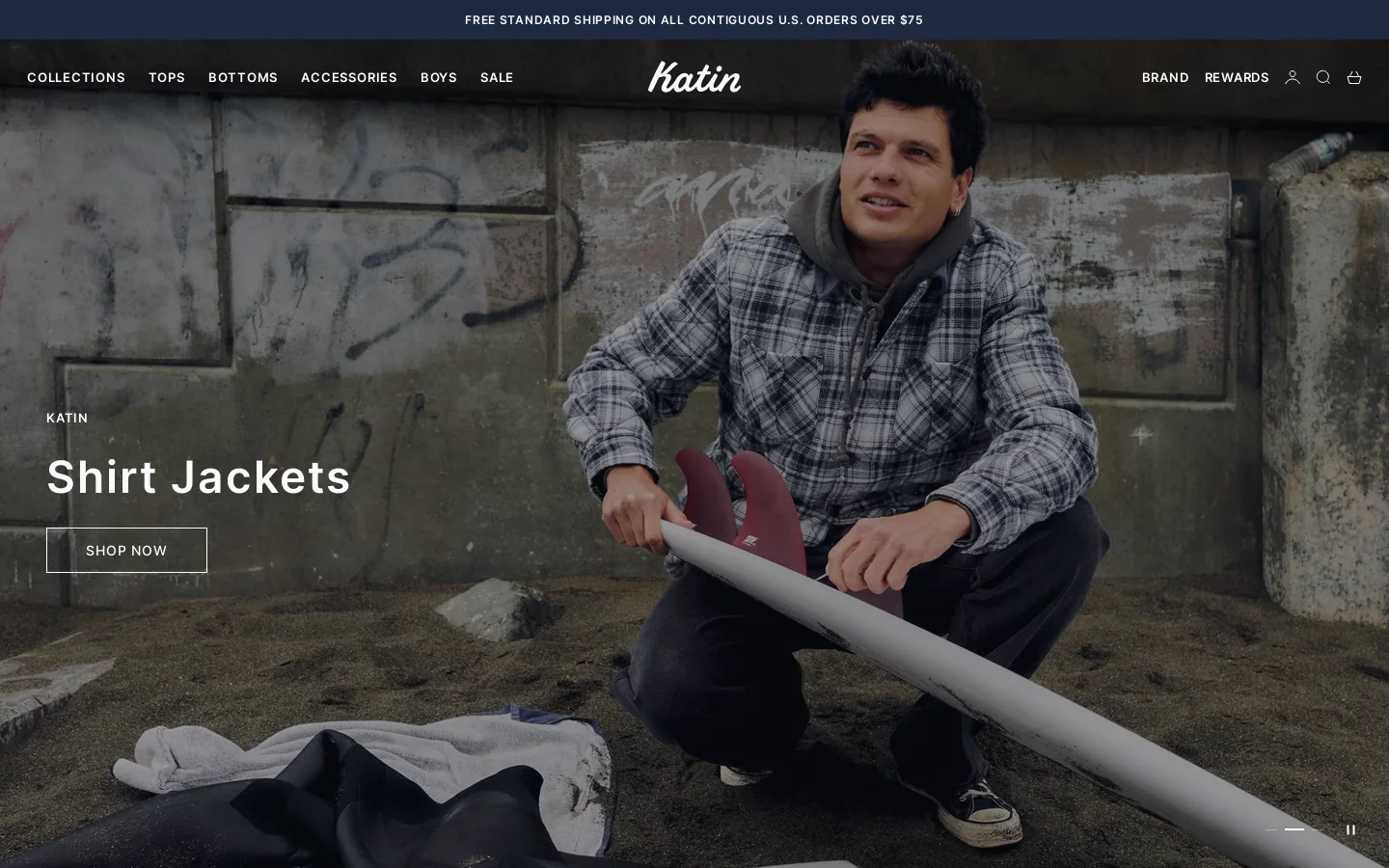 Katin USA Homepage screenshot