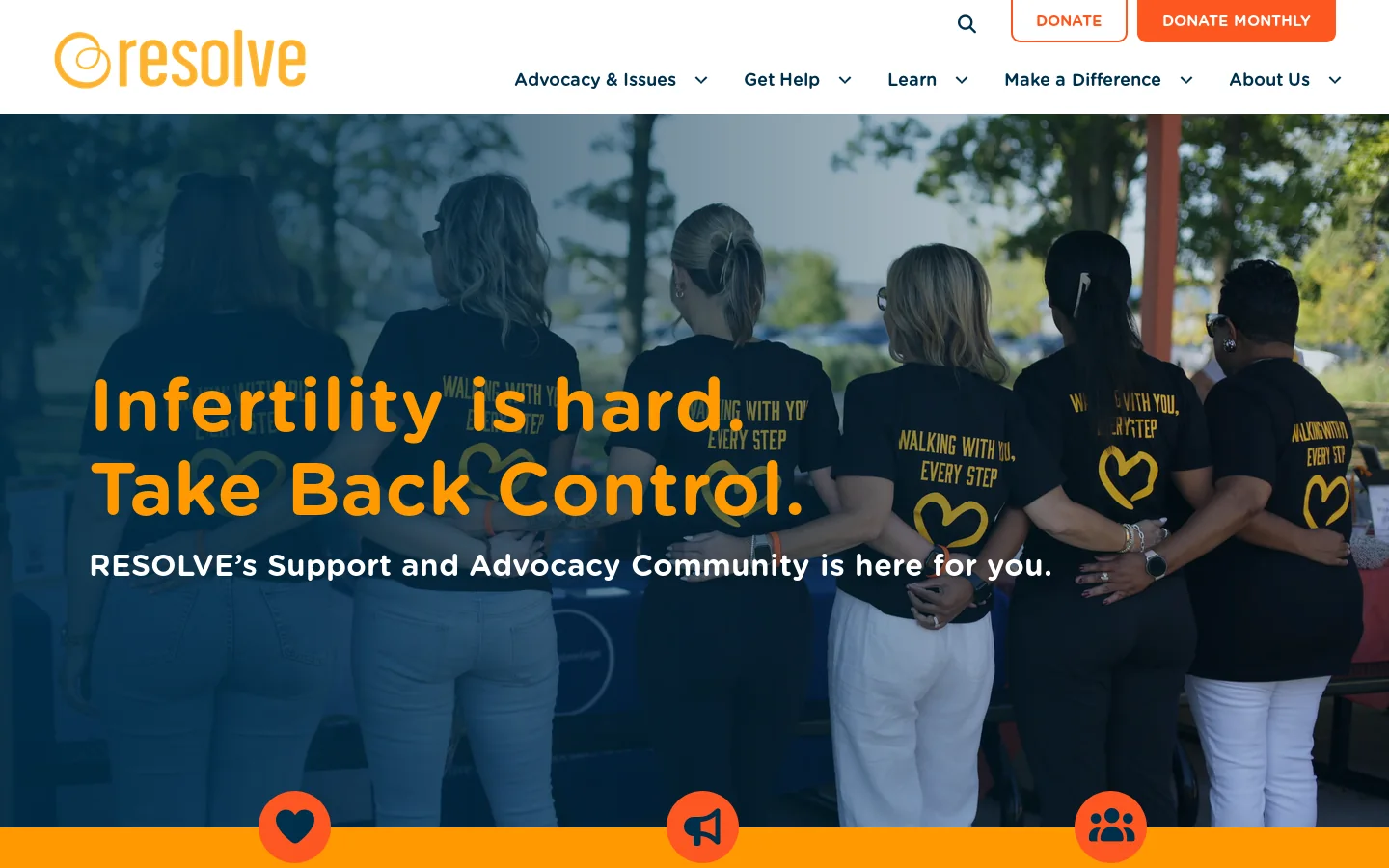RESOLVE Homepage screenshot