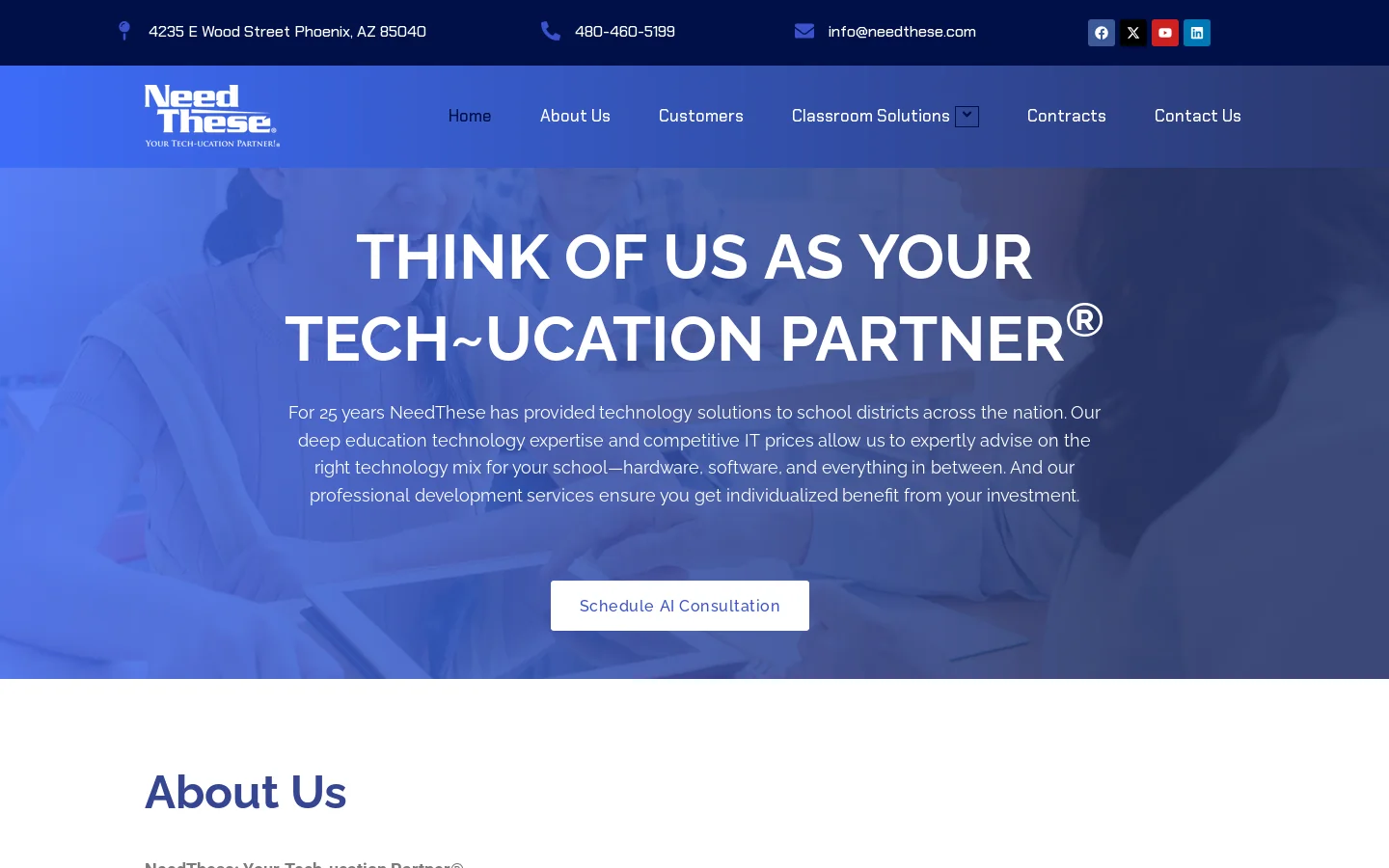 NeedThese Homepage screenshot