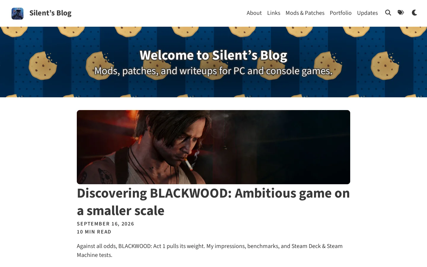Silent’s Blog Homepage screenshot