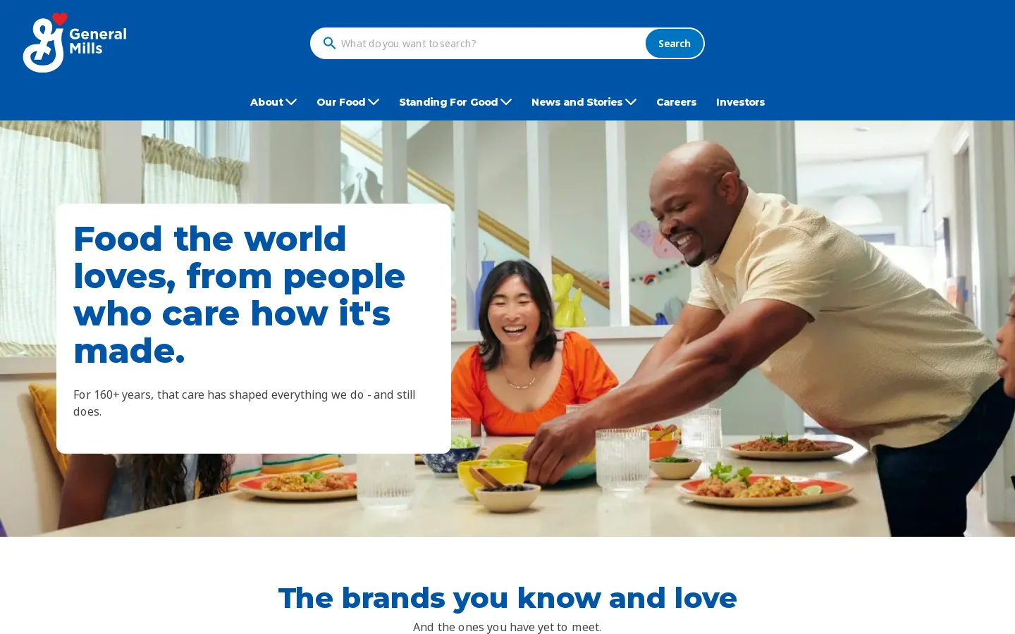 General Mills Homepage screenshot