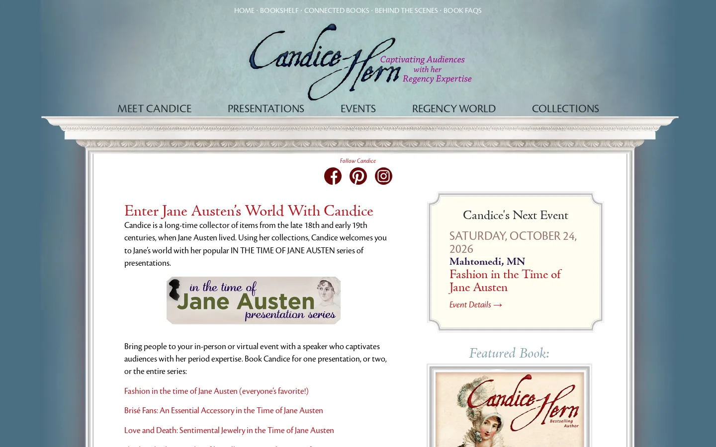 CandiceHern.com Homepage screenshot