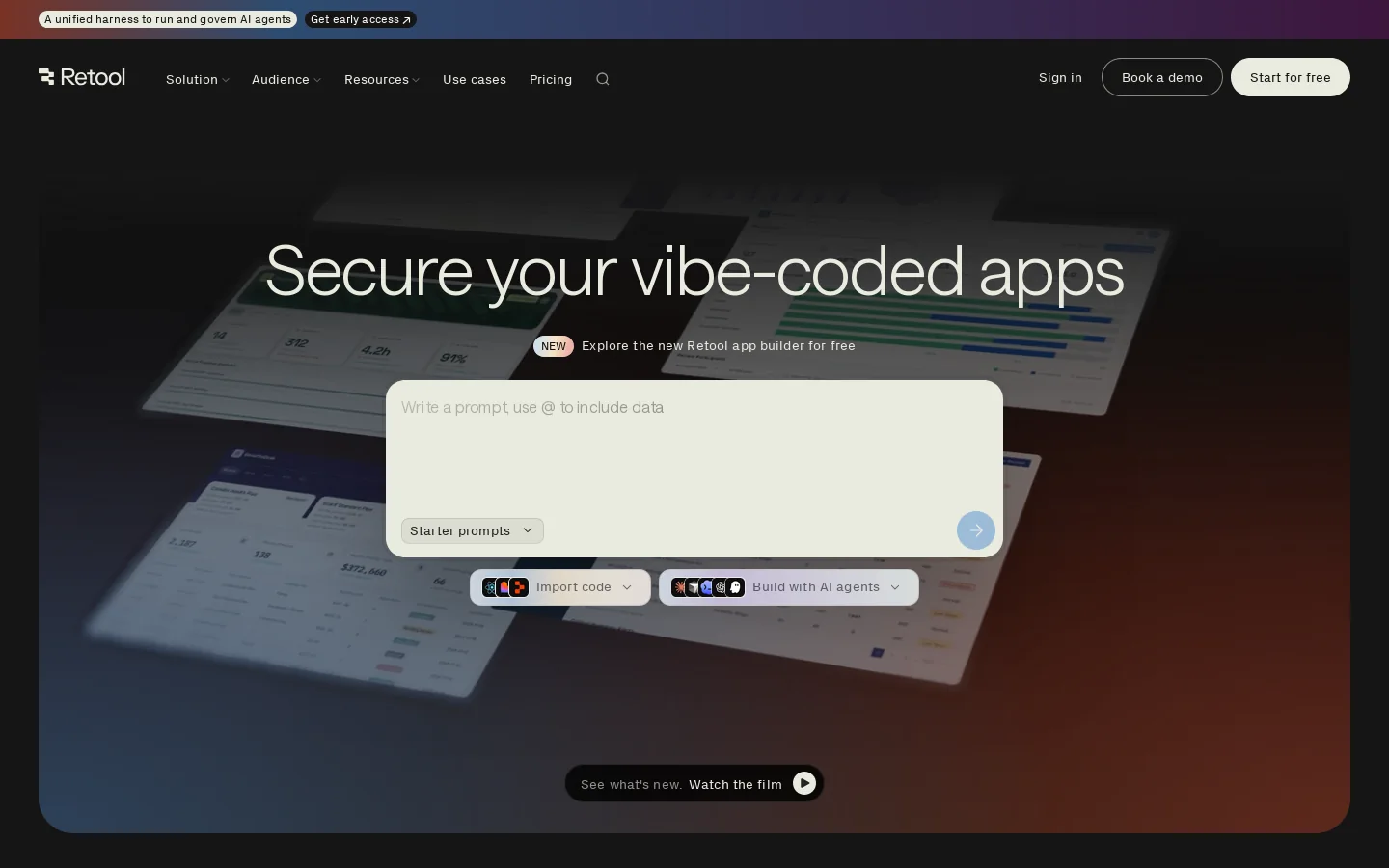 Retool Homepage screenshot