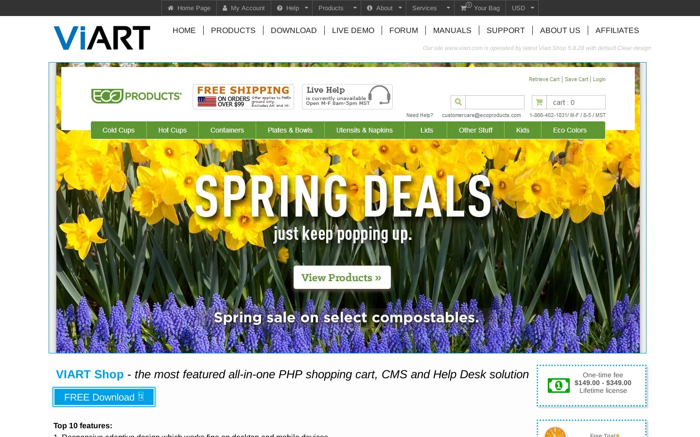 ViArt Shop Homepage screenshot