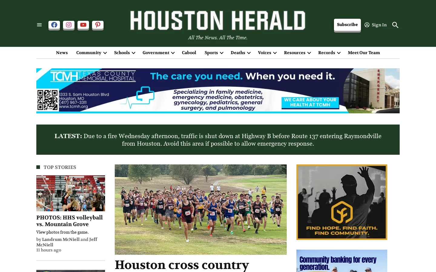 Houston Herald • Houston, MO Homepage screenshot