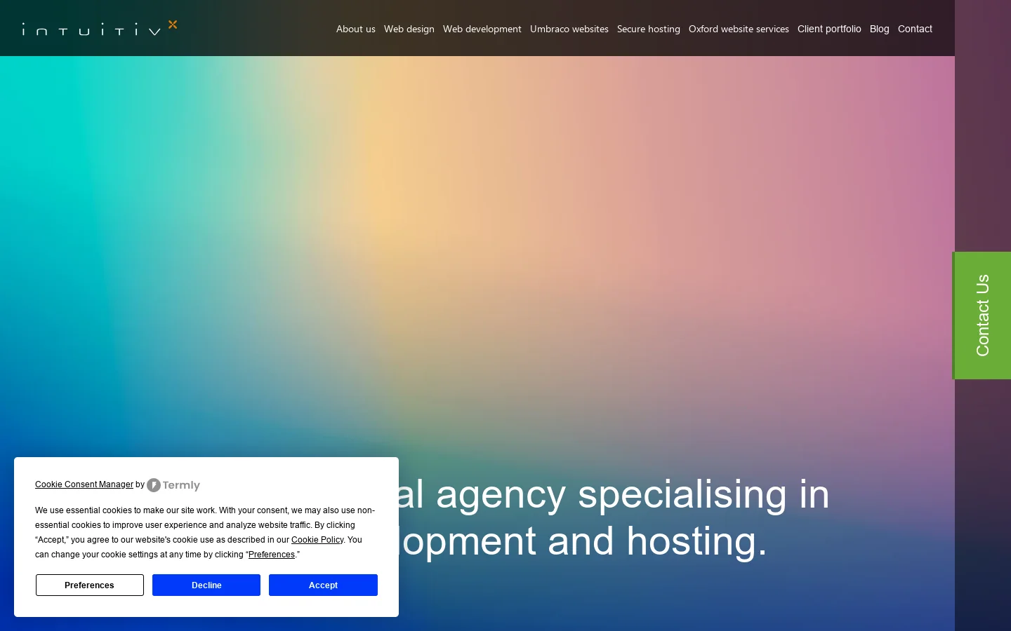 Intuitiv Digital Homepage screenshot