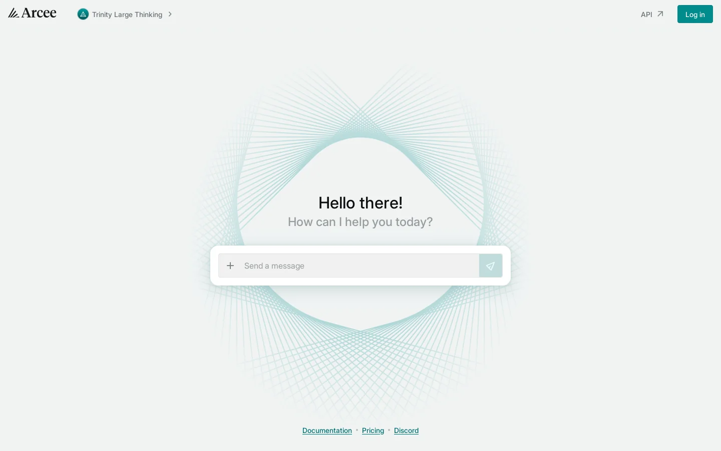 Arcee Platform Homepage screenshot