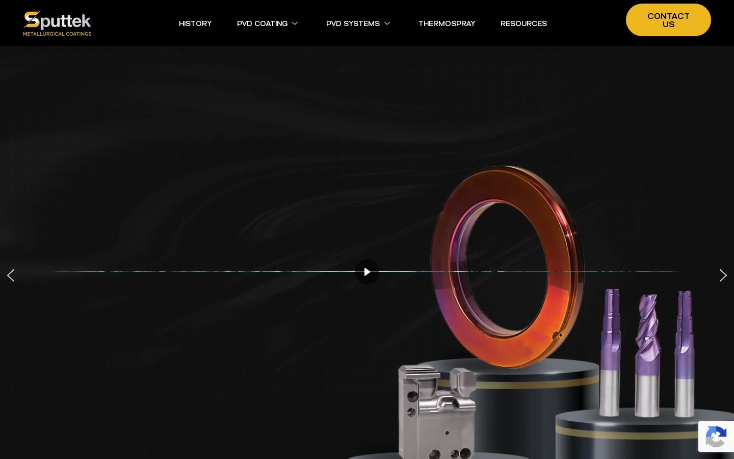 Sputtek Homepage screenshot