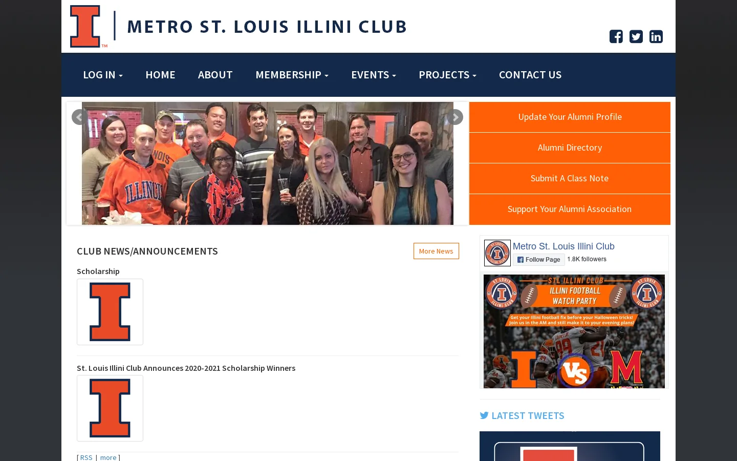 St. Louis Illini Club Homepage screenshot