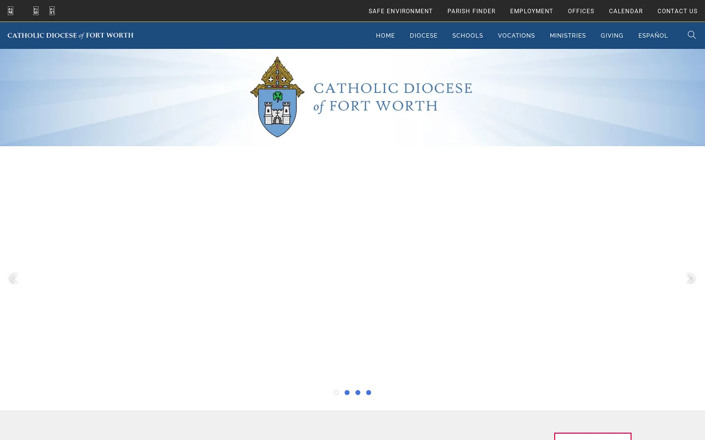 Catholic Diocese of Fort Worth | Bishop Michael F. Olson Homepage screenshot