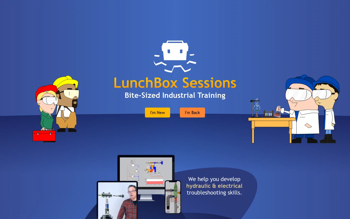 LunchBox Sessions Homepage screenshot