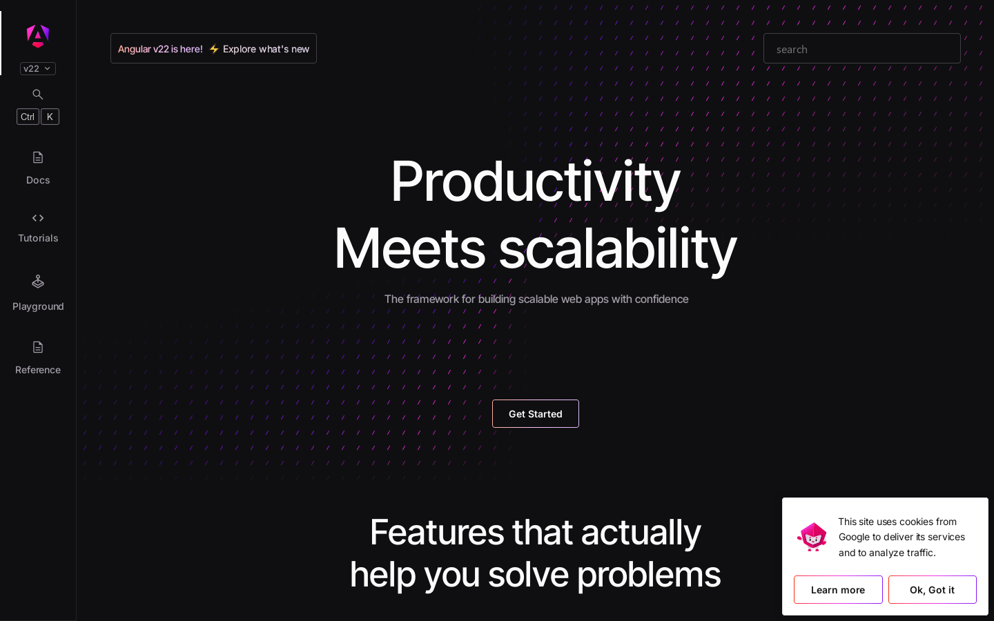 Home • Angular Homepage screenshot