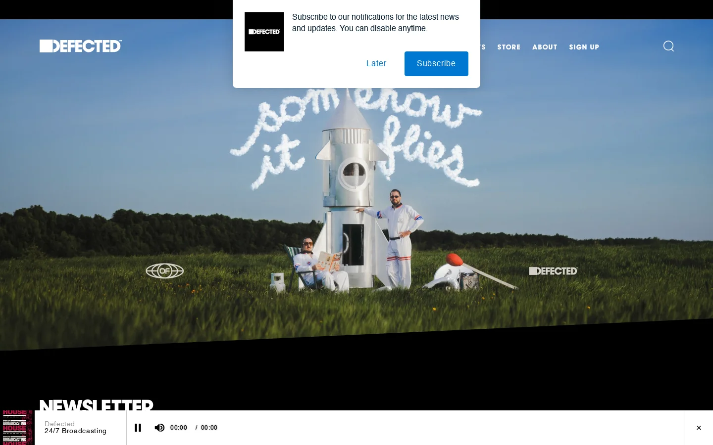 Defected Records™ Homepage screenshot