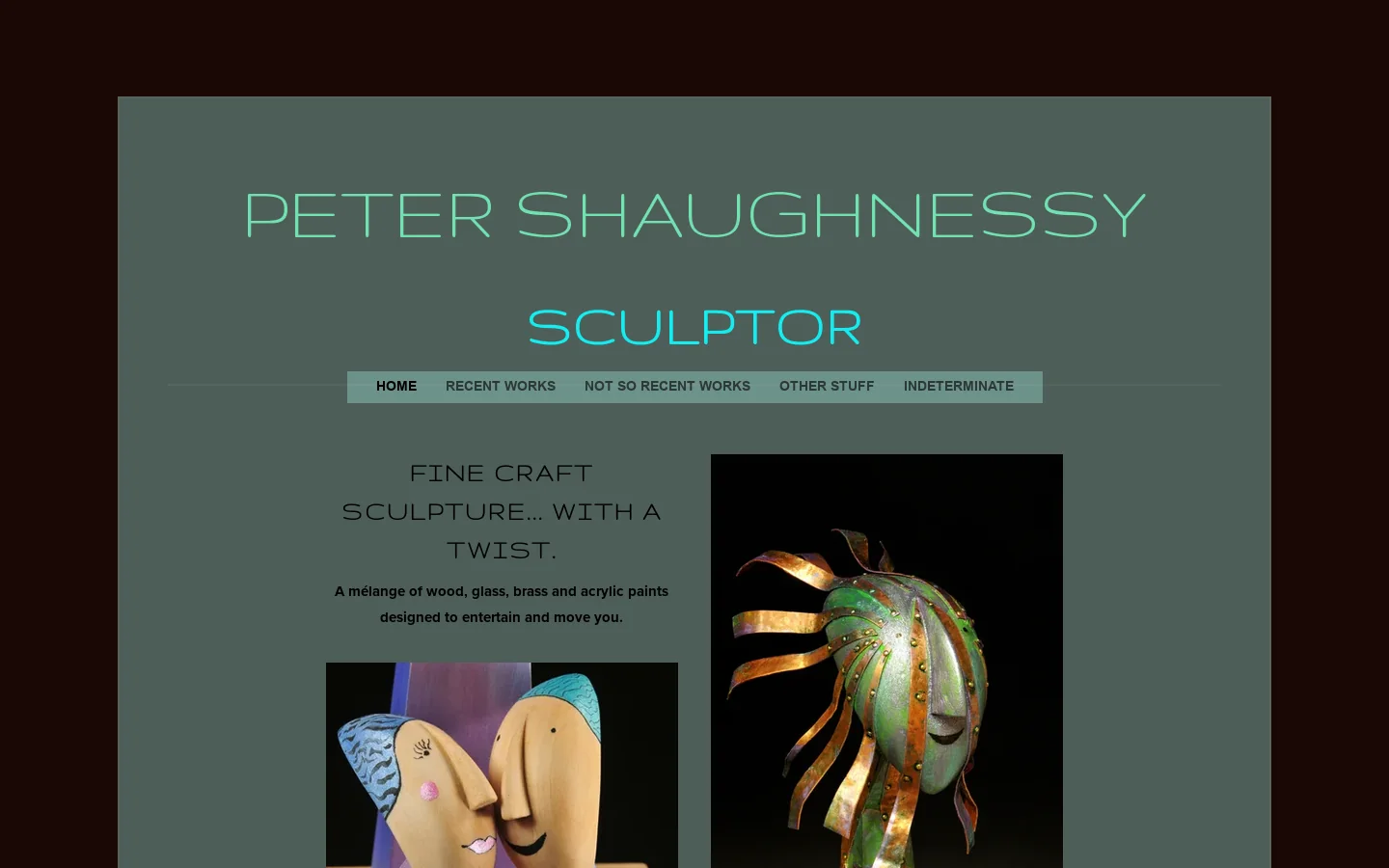 PETER SHAUGHNESSY Homepage screenshot