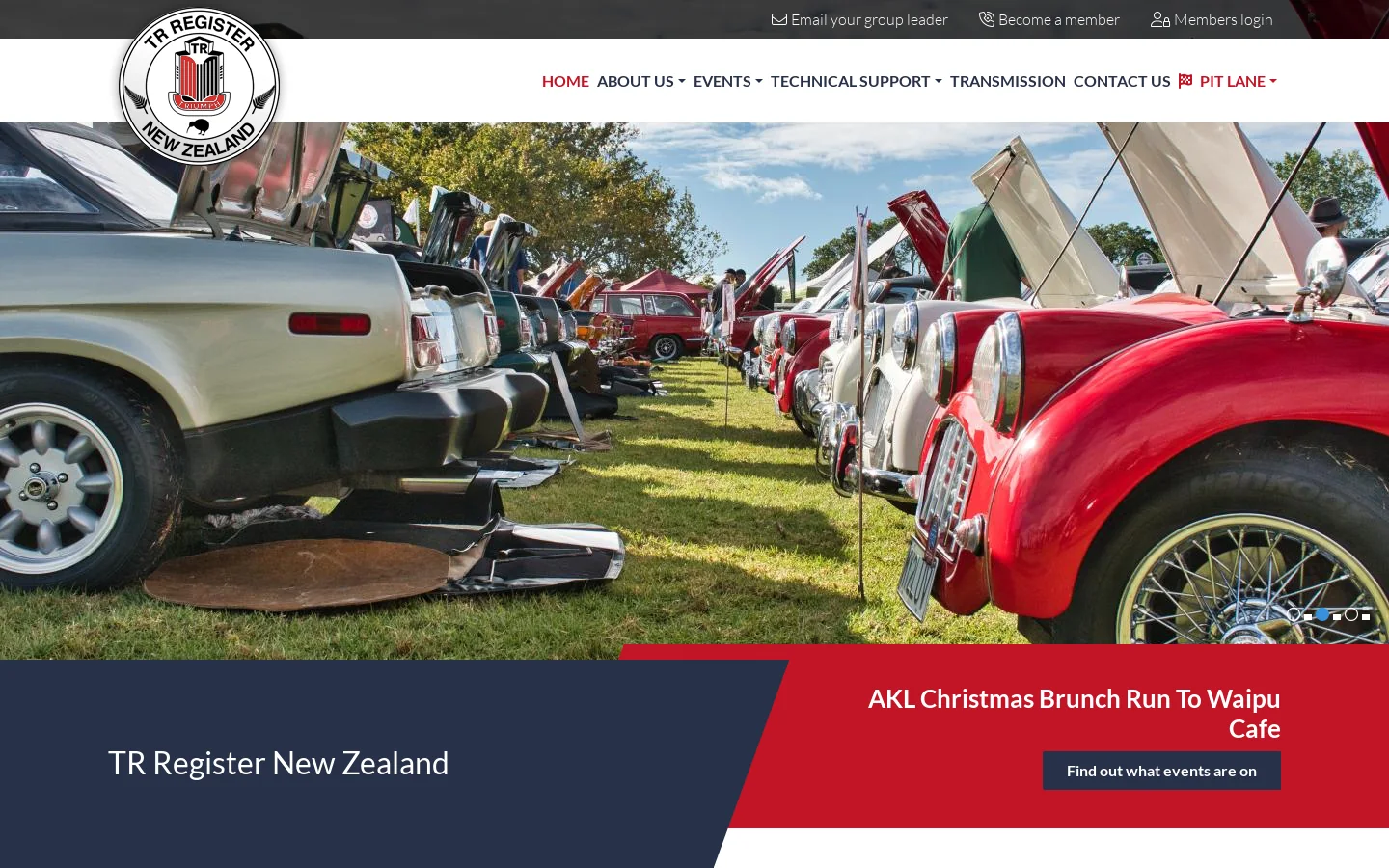 TR Register New Zealand Homepage screenshot
