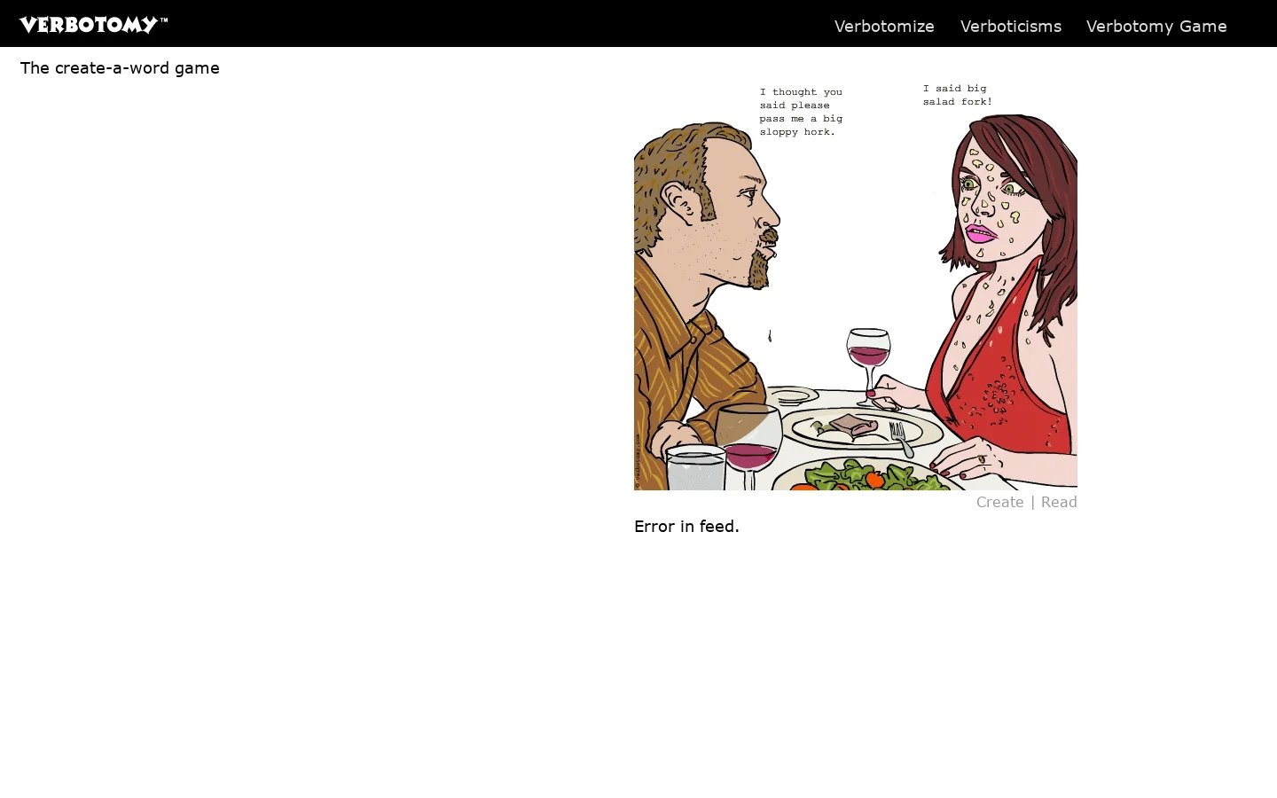 Verbotomy Homepage screenshot