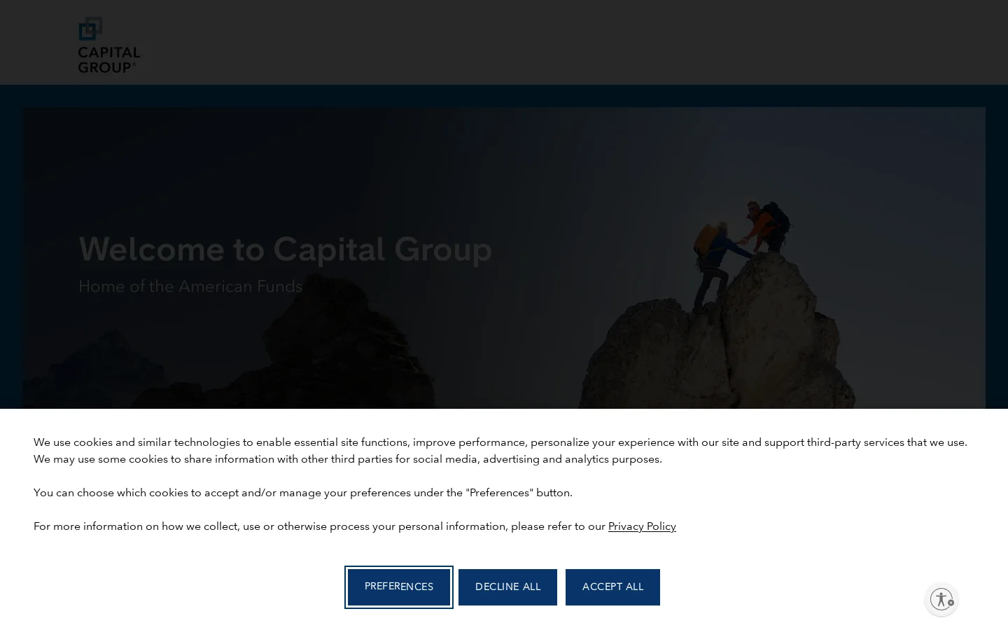 Capital Group Homepage screenshot