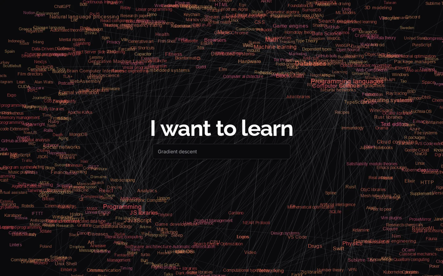 Learn Anything Homepage screenshot