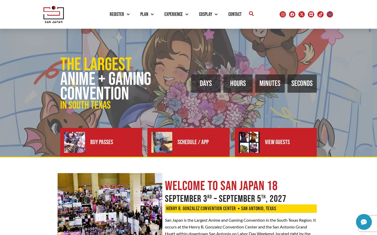 San Japan Homepage screenshot