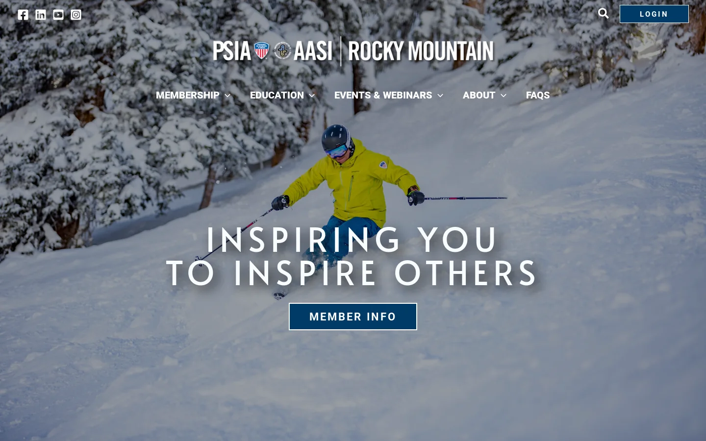 PSIA-RM Homepage screenshot