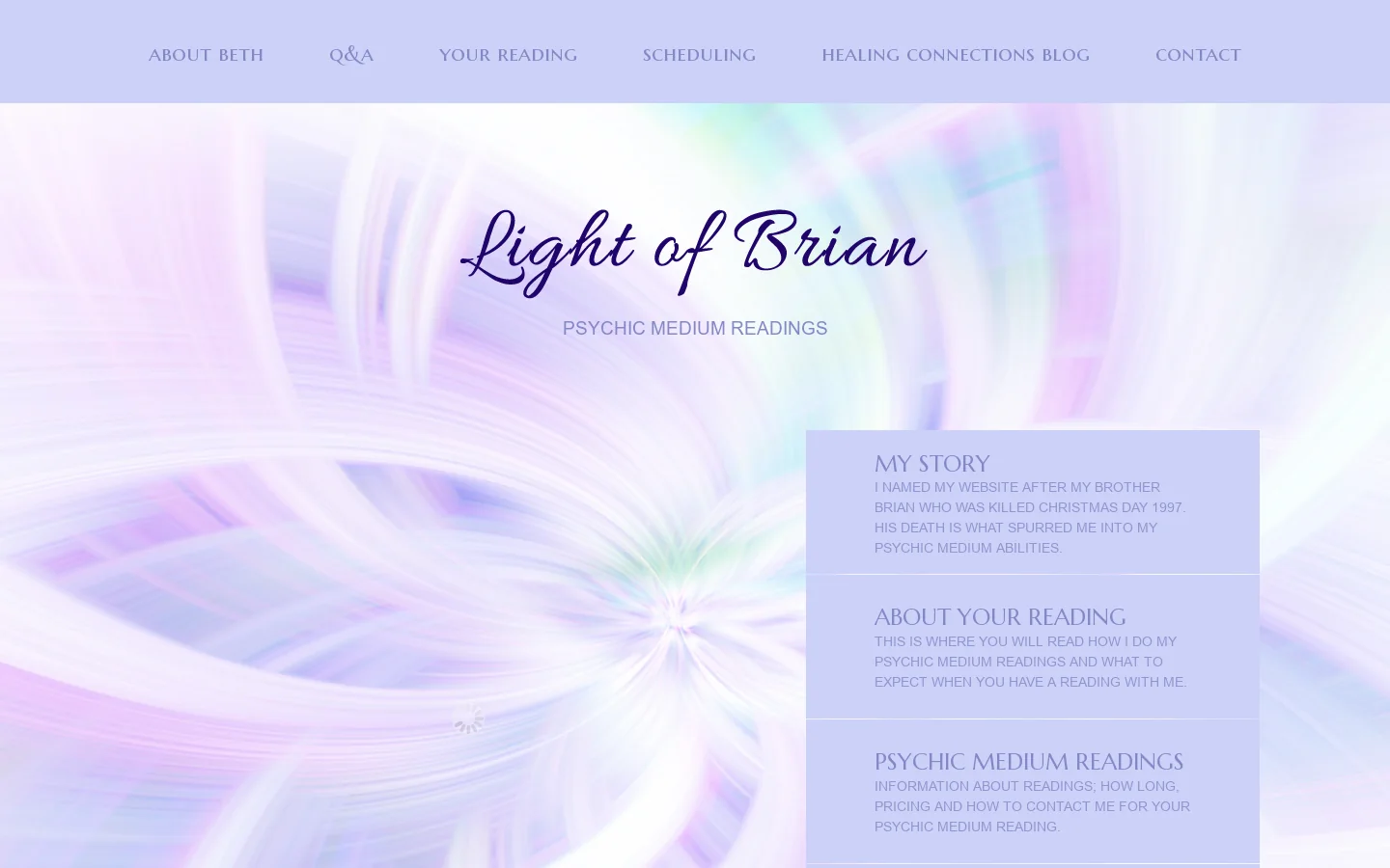 Light of Brian Homepage screenshot