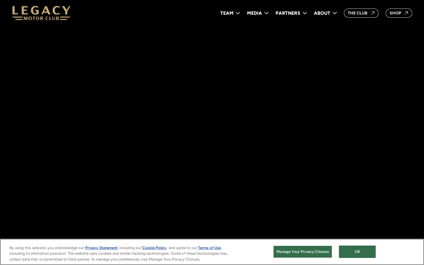 Legacy Motor Club Homepage screenshot