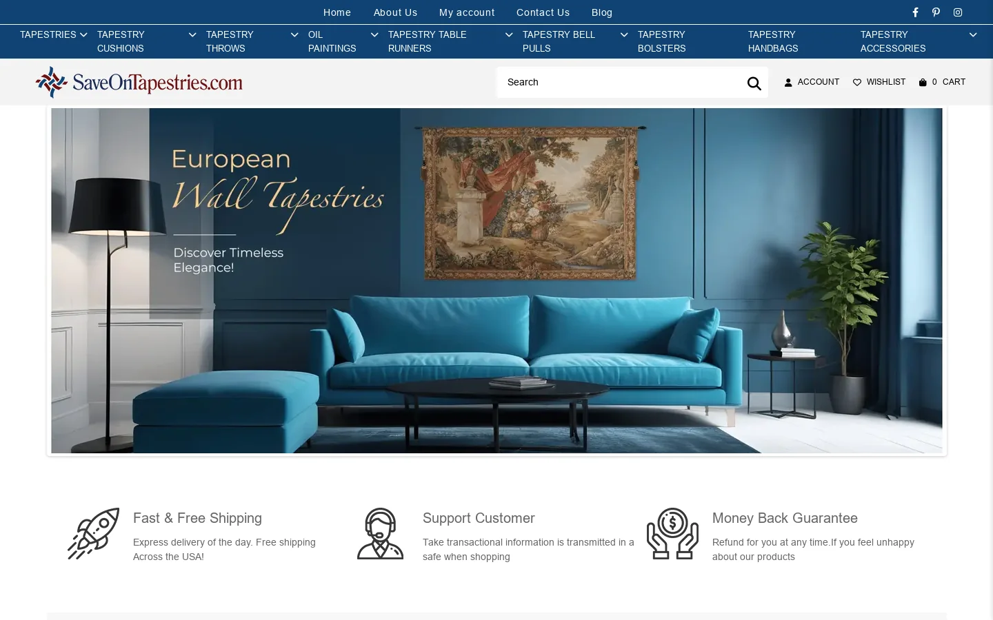 Wall Tapestries, Canvas & Wall Art | Greatest Selection Online Homepage screenshot
