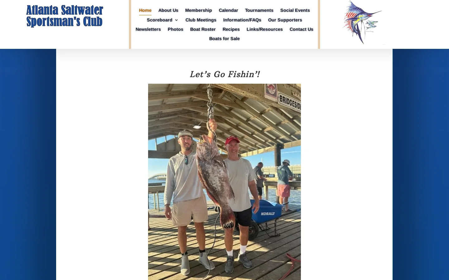 Atlanta Saltwater Sportsman's Club | Homepage screenshot