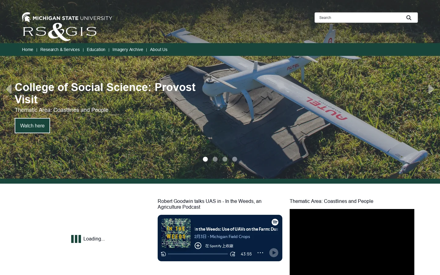 RS&GIS Homepage screenshot