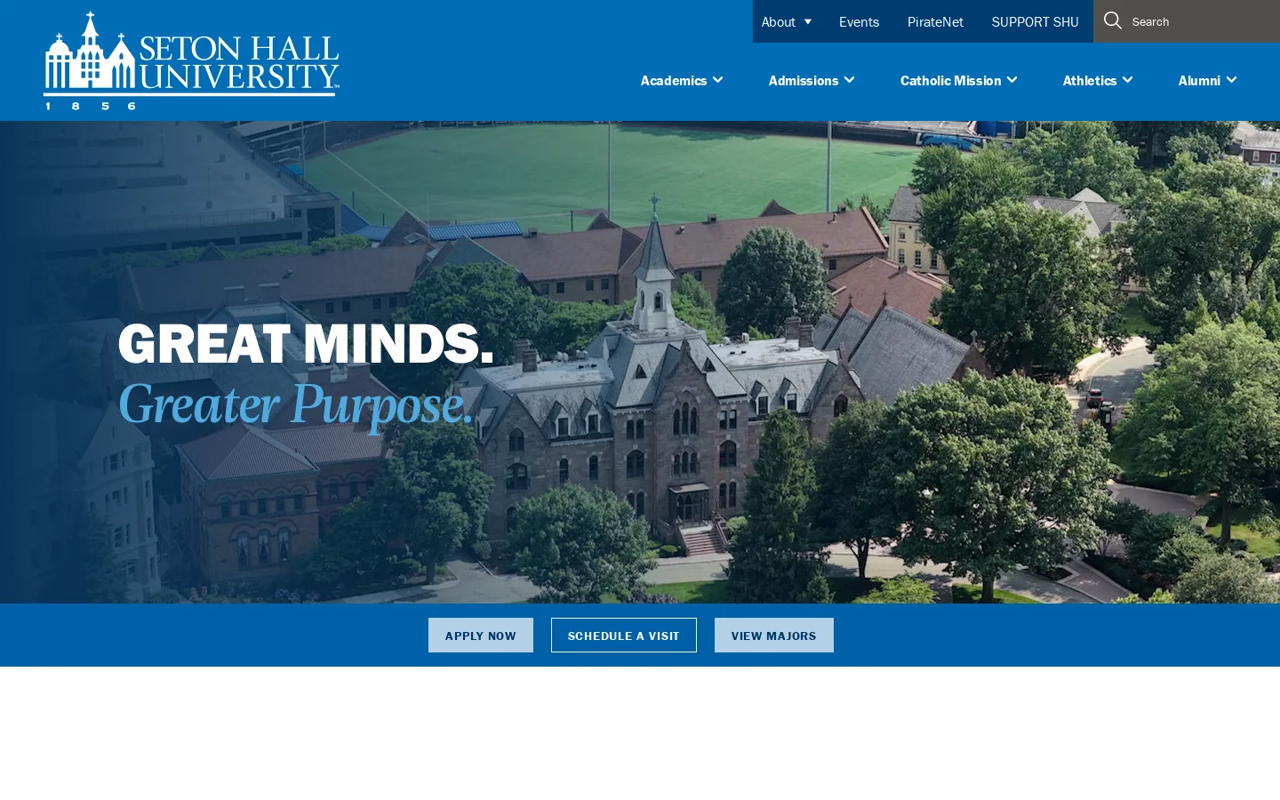 Seton Hall University (SHU) - Seton Hall University Homepage screenshot