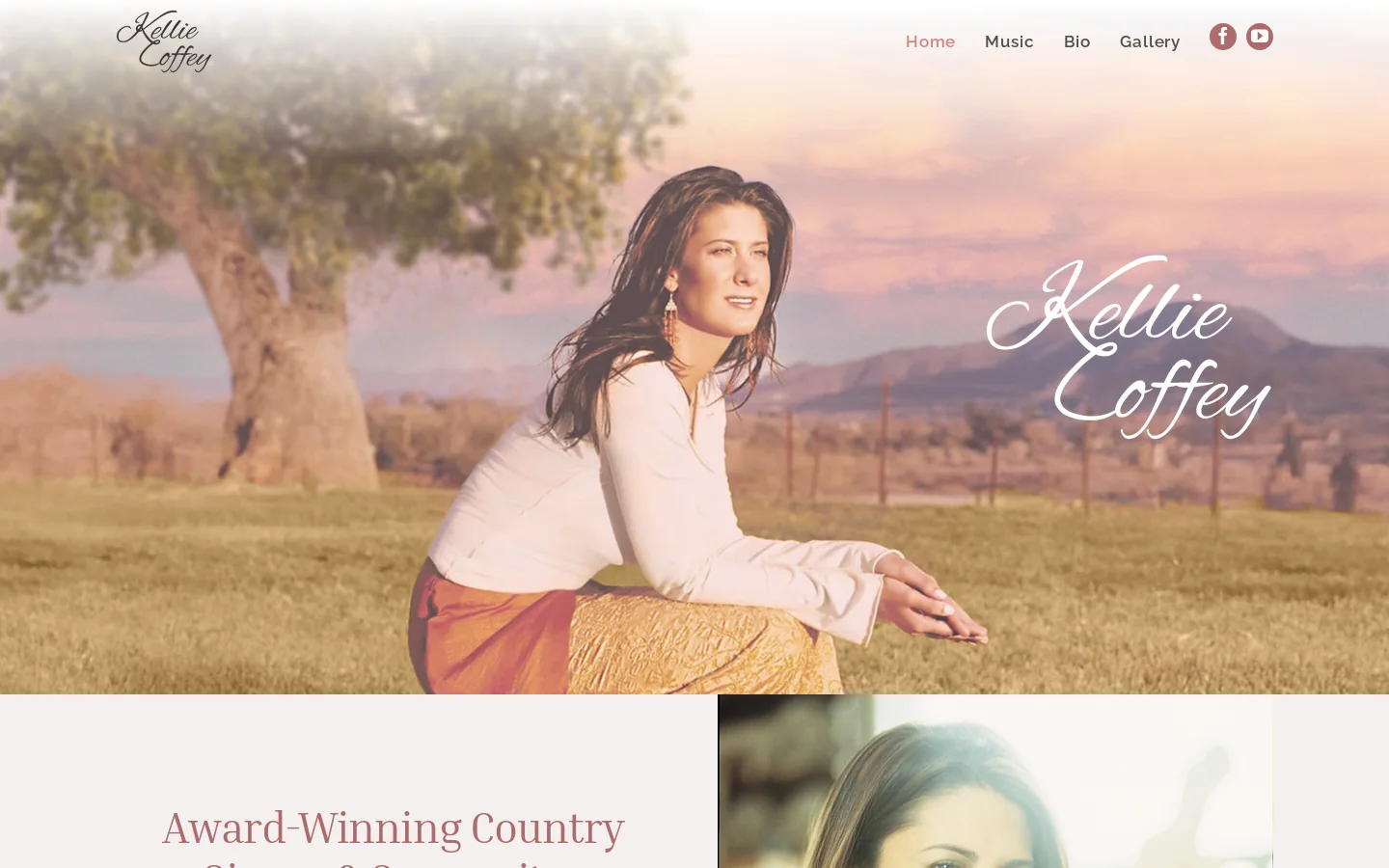 Kellie Coffey Homepage screenshot