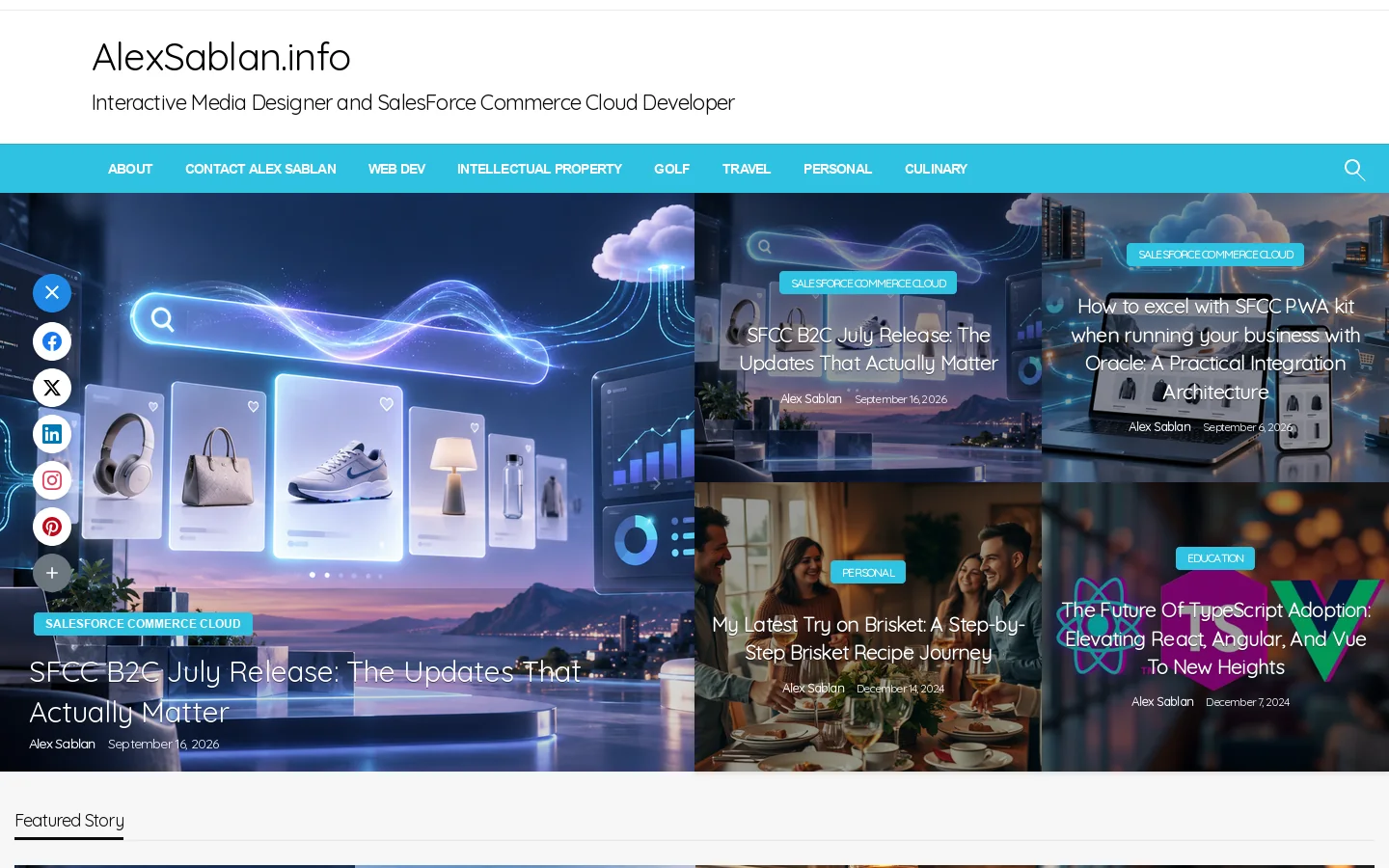 AlexSablan.info Homepage screenshot