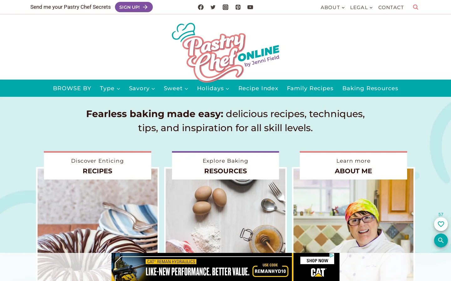 Pastry Chef Online Homepage screenshot