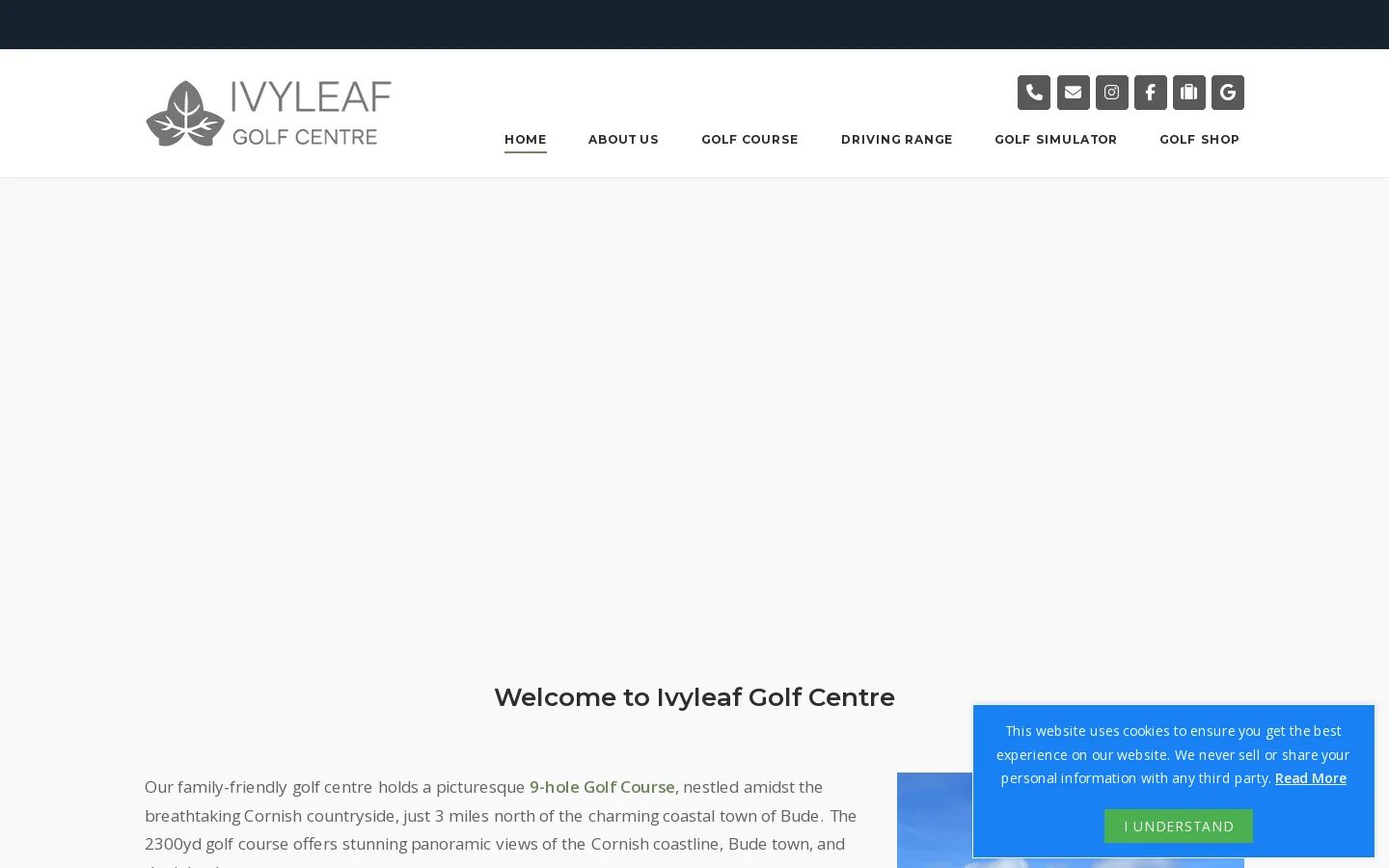 Ivyleaf Golf Club & Driving Range Homepage screenshot
