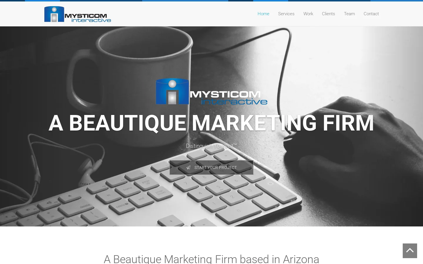 Mysticom Interactive Homepage screenshot