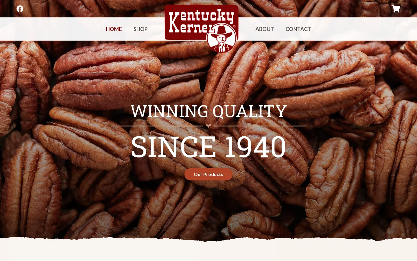 Kentucky Nut Corporation Homepage screenshot