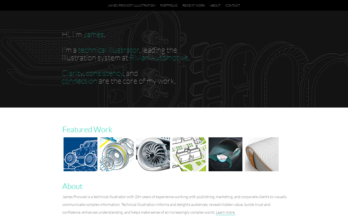James Provost Homepage screenshot