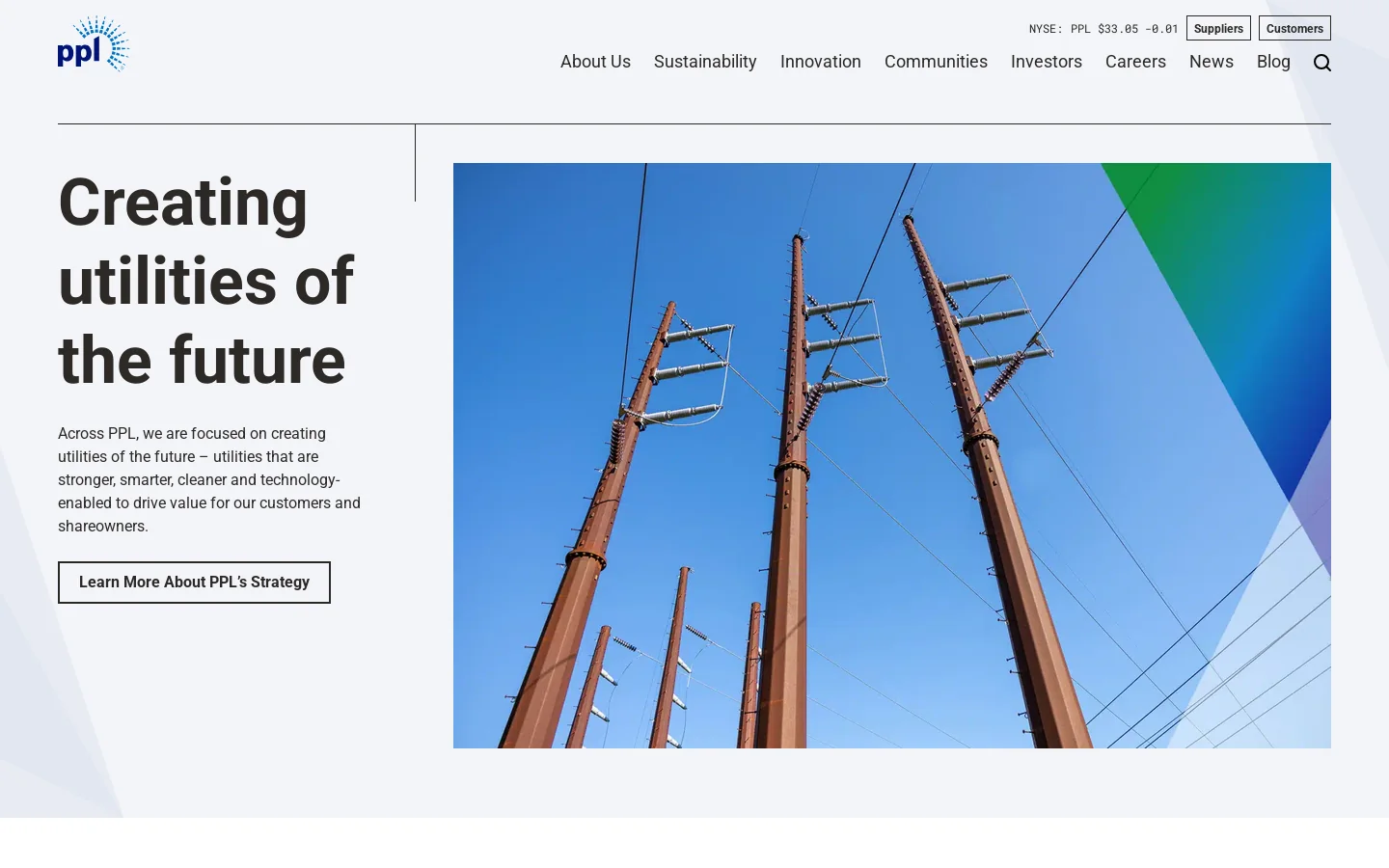 PPL Home - PPL Corporation Homepage screenshot