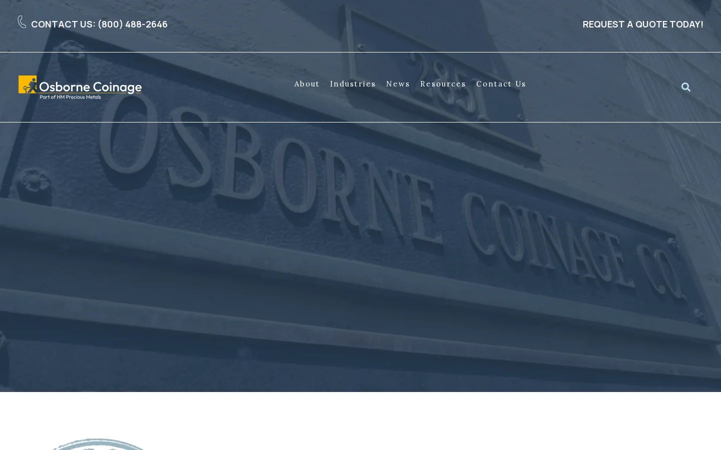 Osborne Coinage Homepage screenshot